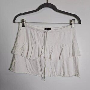 Venus Mini Skirt With Built-In Shorts Women's Medium White
